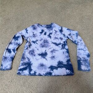 Blue Tie-Dye Long Sleeve Shirt
